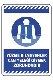 Resim vizyon trafik YÜZME BİLEYENLER CAN YELEĞİ 35x50 cm Dekota 3 mm 