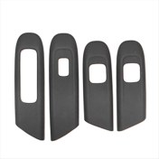 Resim Quee-Niei Aksesuarlar Kapı Penceresi Cam Kaldırma Düğmesi Kapak Döşeme Deri Çıkartma Mercedes Benz C Sınıfı Siyah 22-24 Lhd (Yurt Dışından) 