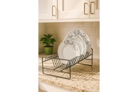 Resim Feyza Design Pratik ve Şık Tezgah Üstü Paslanmaz Metal Bulaşık Kurutmalık Sepeti 