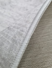 Resim Dekhera Ömür Yıkanabilir Halı 5719 Gri - 80X150 / Deri Taban 