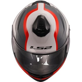 Resim Ls2 Strobe 2 Monza Siyah-Beyaz-Kırmızı Kask 