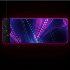 Resim Topnotch Kunxi Ultra Büyük Rgb Kablosuz Şarjlı Mouse Pad Parlak Renk Hızlı Şarj Usb Oyun Ve Ofis 