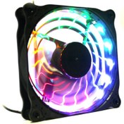 Resim Cool Moon Coolmoon Rgb 12cm Kasa Fanı - 16 Milyon Renk Işıklı Rainbow Fan 4 Pin Molex 