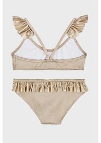 Resim Slipstop Zelma Gold Junior Desenli Upf 50+ Korumalı Çabuk Kuruyan Bikini Kız Çocuk Bikini Sb2614000608 Altın 