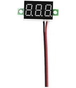 Resim Dijital Voltmetre Dc 0-100v 0.28 İnç Kırmızı - 2 Kablolu 