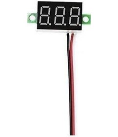 Resim Dijital Voltmetre Dc 0-100v 0.28 İnç Kırmızı - 2 Kablolu 