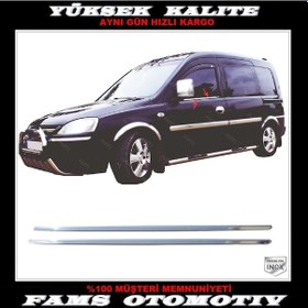 Resim Opel Combo Krom Cam Çıtası 2 Prç. 2001-2012 P. Çelik 