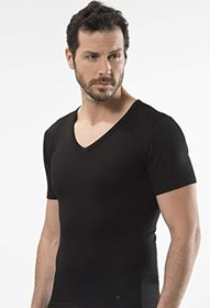 Resim Cacharel 1602 Termal Kısa Kol V Yaka-Siyah-L 
