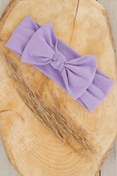 Resim Babygiz El Yapımı Yumuşak Fiyonk Bağlamalı Doğal Pamuklu Penye Bebek Çocuk Kız Bandana ELİT SERİ 