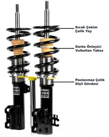 Resim Başaran Coilover Opel Vectra C Uyumlu Coilover Ayarlı Amortisör 10 Cm 