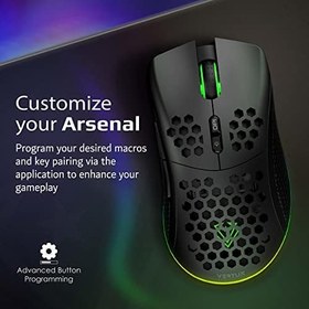 Resim Vertux Oyuncu Mouse GameCharged Çift Mod Oyun Özel LED Işıklı 16.000 DPI - Vertux AMMOLITE 