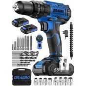 Resim Dragro 58v 5AH GTX-58 Darbeli Çift Akülü Vidalama Makinesi 