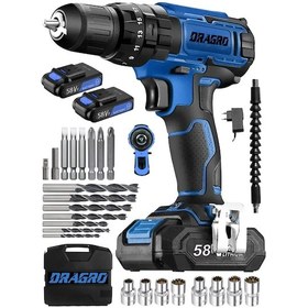 Resim Dragro 58v 5AH GTX-58 Darbeli Çift Akülü Vidalama Makinesi 