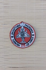 Resim İZMİR ASKERİ MALZEME phantoms phorener turkish air force nakis islemeli arma patch pec 