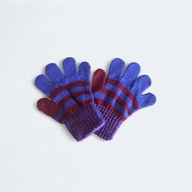 Resim Çocuk Eldiveni Bordo Mavi Bebe Eldiven 1-4 Yaş Bordo 