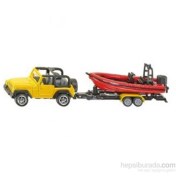 Resim Siku Jeep with boat 