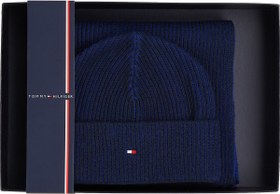 Resim Tommy Hilfiger GP FLAG BEANIE & SCA Erkek Lacivert Bere 