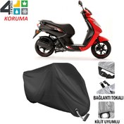 Resim Peugeot Kisbee 50 Motosiklet Brandası ( Kilit Uyumlu - Siyah 