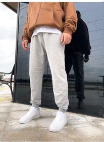 Resim Unisex Şardonlu Eşofman Altı - Gri 001 