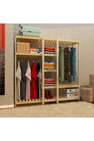 Resim Fokai Wood Bado - Açık Ahşap Gardırop 