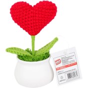 Resim Nessiworld FL-7 12Lİ Kroşe Örgü Saksıda Kalp -Birliktoys 