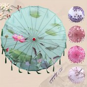 Resim Geleneksel Çin Tarzı Bohem Parasol - Zarif Yuvarlak Dış Mekan Şemsiyesi, Çerçeve ve Non-Woven Kumaş Kanopi, Pastel & Canlı Renkler (Pembe, Mor, Yeşil, Mavi, Beyaz, Kahverengi) Güneş İçin Asya Esintili Tasarım Festival, Bahçe Şemsiyesi,Açık Hava İçin Piknik Şemsiyesi,Bitkiler için Gölgelik Şemsiyeler,Bahçe Şemsiyesi,Havuz Şemsiyesi,Pazar Şemsiyesi,Balkon Şemsiyesi,Masa Şemsiyesi,Yağmur Şemsiyesi,Plaj Gölgesi 