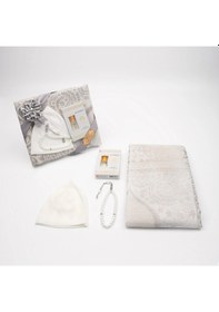 Resim Takke + Esans + Tesbih + Seccade Seti Gri Gri 110 x 64 