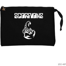 Resim Scorpions Siyah Clutch Astarlı Cüzdan / El Çantası - Siyah 