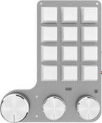 Resim 12 Tuşlu 3 Düğmeli Oyun Tuş Takımı Kırmızı Anahtarlı Klavye Usb Kablolu+bt Çift Modlu Çok Fonksiyonl 