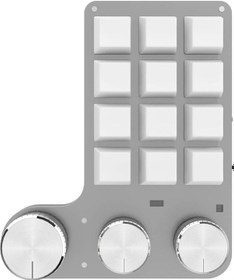 Resim 12 Tuşlu 3 Düğmeli Oyun Tuş Takımı Kırmızı Anahtarlı Klavye Usb Kablolu+bt Çift Modlu Çok Fonksiyonl 