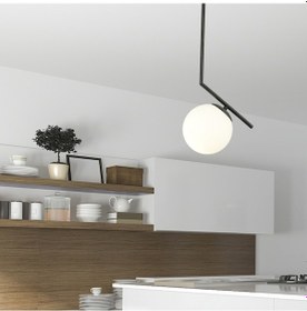 Resim Sara Tekli Siyah Sarkıt Modern Sarkıt Mutfak Salon Sarkıt Avize 