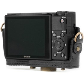 Resim MegaGear Sony Dsc-Rx100VI, 100V, 100IV Hakiki Deri Kamera Çantası 