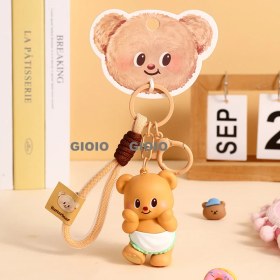 Resim Silver1 Peluş Bebek Anahtarlık Kolye Sevimli Biblolar Bebek Çekicilik Küçük Kolye (Yurt Dışından) 