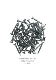 Resim Sunta Vidası, 4,0 X 30 Mm, 25 Adet, Yhb Vida 4 x 30 
