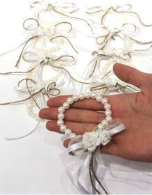 Resim Bontex Krem Incili Nedime Bilekligi – Kına Eğlence Aksesuarı 