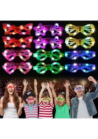 Resim Led Işıklı Karışık 6 Model Yanar Söner Parti Gözlüğü 12 Adet 001 