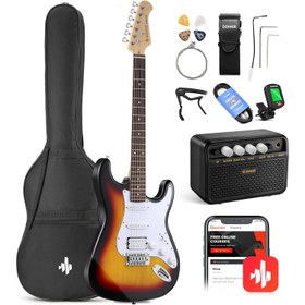 Resim Donner DST-100S ST Elektro Gitar Seti (Sunburst) 