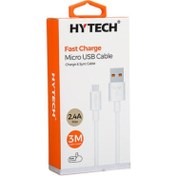 Resim Hytech HY-X893 3m 2.4A Usb Beyaz Şarj Kablosu 