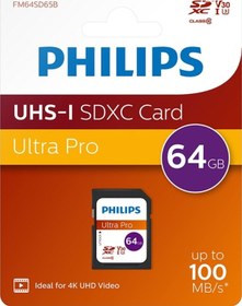 Resim Philips Sdxc Uhs-ı U3 V30 A1 64gb Class10 