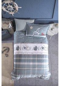 Resim Zebra Casa Dreamy Mürdüm Comforter Yatak Örtüsü Seti Mavi 