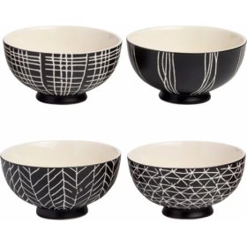 Resim Paşabahçe Stripes Seramik Kase Seti 4'lü 