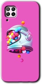 Resim MRCİLETİSİMmrc-58358 Uzay Başlığı Kılıf HD Desen Baskılı Arka Kapak + Temperli Cam Huawei P40 Lite ile uyumlu 