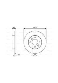 Resim Dacia Sandero 1.5Dci 2008-2012 Bosch Ön Disk 2 Adet 