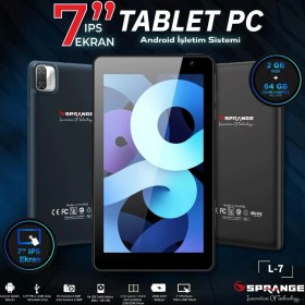 Resim Sprange L-7 7" Inç IPS Ekran Androıd 10 2gb Ram 64GB Tablet 