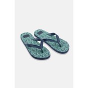 Resim Lacivert Erkek Yaprak Desenli Parmak Arası Terlik 