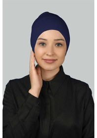 Resim Altobeh Hazır Pratik Geçmeli Uzun Boru Tesettür Bonesi - Saks 