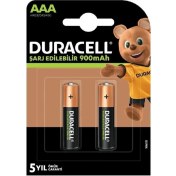 Resim Duracell Şarjlı 900 Ma Aaa Ince Kalem Pil 2li Paket 