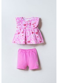 Resim U.s. Polo Assn. Kız Bebek Pembe Şort Takım 5274-50123 Pembe 