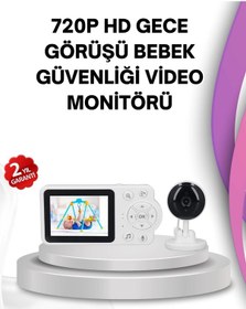 Resim Gece Görüşlü Bebek Kamerası Ninni Ve Alarm Özellikli - 