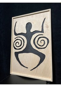 Resim Cıgılwood Swırlman Ahşap Bohem Tablo 